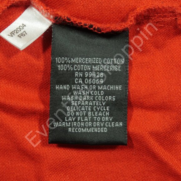 Bugatchi Uomo Polo Shirt Mens M Orange 1/4 Zip Short Sleeve Mesh Cotton - Picture 8 of 8